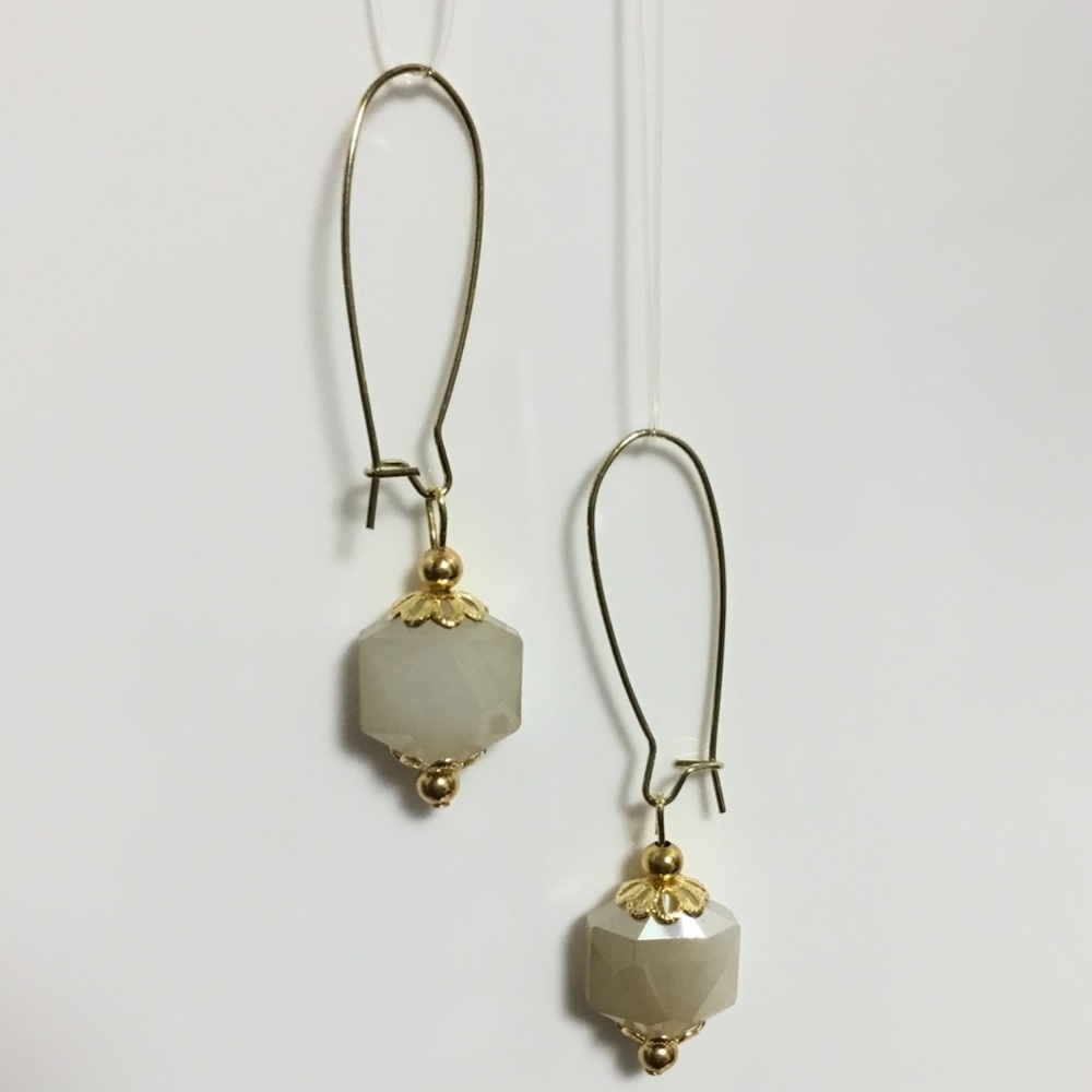 Iridescent Moonstone Dangle Earrings